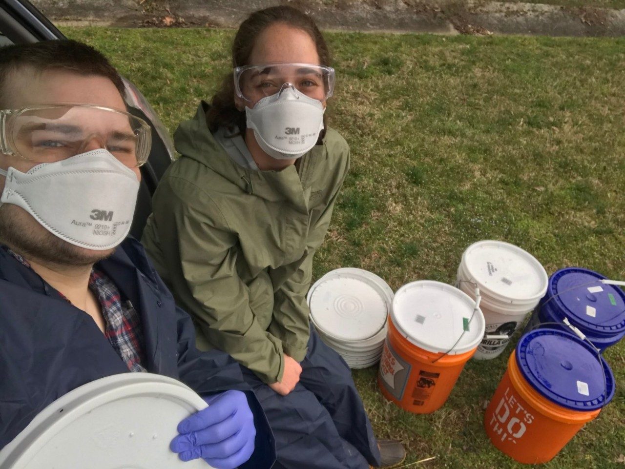 Sampling wastewater treatment plants efforts are led by Virginia Tech graduate students Connor Brown in the genetics, bioinformatics, and computational biology interdisciplinary Ph.D. program and Ayella Maile-Moskowitz in the civil and environmental engineering program.