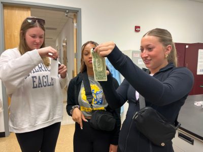 Students explore ferrofluids in dollar bills