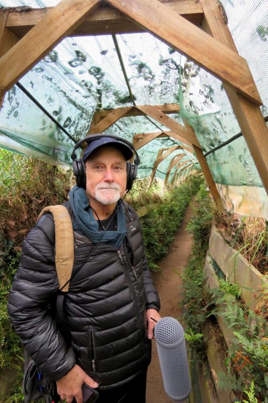 Jim Metzner at a Bird Sanctuary in New Zealand