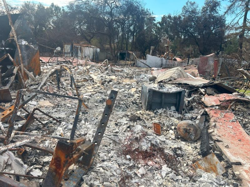 wildland-urban interface fire ash